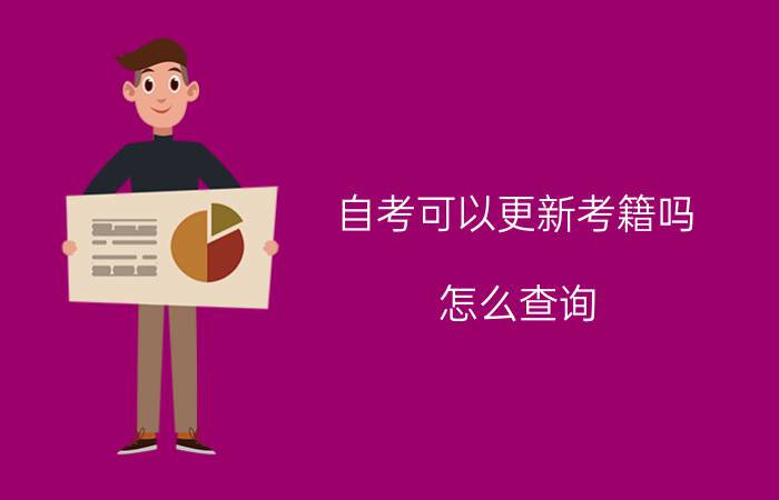 自考可以更新考籍吗?怎么查询?